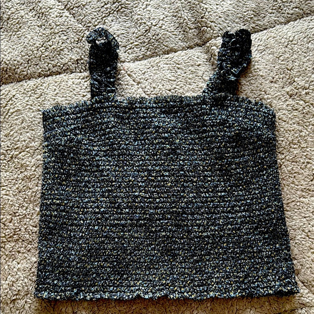 Abercrombie & Fitch cinched tank. Blue. Never worn. Size large